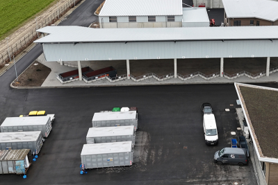 Blick von oben auf das Wertstoff- und Logistikzentrum in Nettetal-Kaldenkirchen © Kreis Viersen